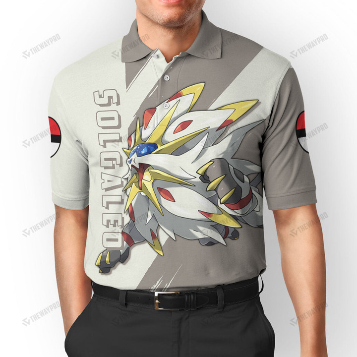 Anime Pkm Solgaleo Custom Polo Shirt / S
