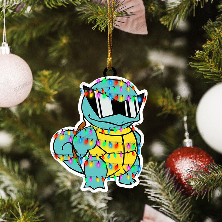 Anime Pkm Squirtle Custom Christmas Ornament / 1 Piece