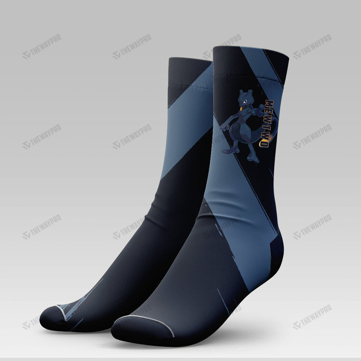 Anime Pkm Dark Mewtwo Custom Socks Bo2504224