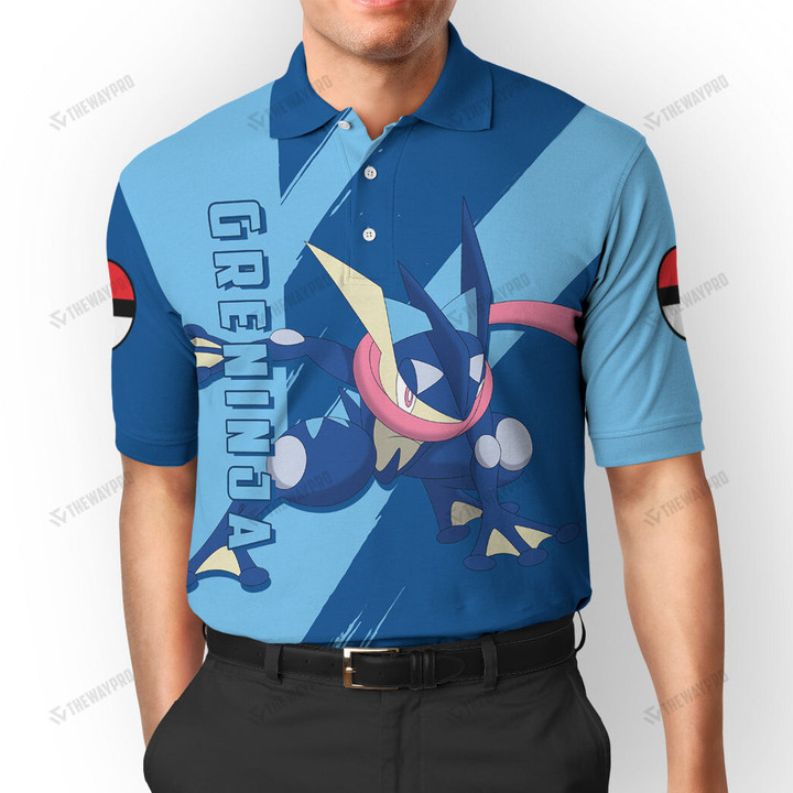 Anime Pkm Greninja Custom Polo Shirt / S