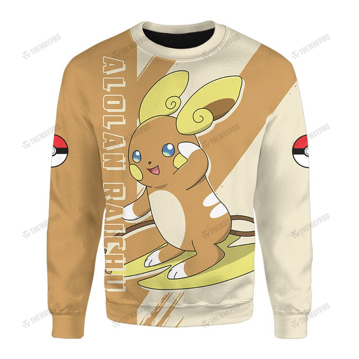 Anime Pkm Alolan Raichu Custom Sweatshirt Apparel / S