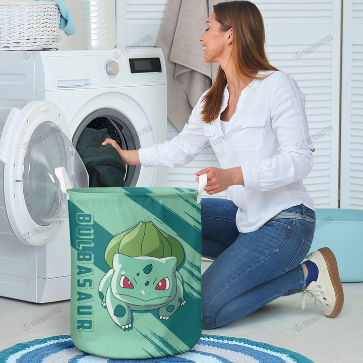 Anime Pkm Bulbasaur Custom Laundry Basket S