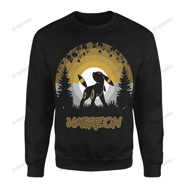 Anime Pkm Umbreon Custom Sweatshirt Apparel / S