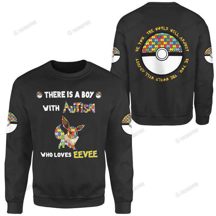 Anime Pkm Eevee Autism Sweatshirt Apparel / S