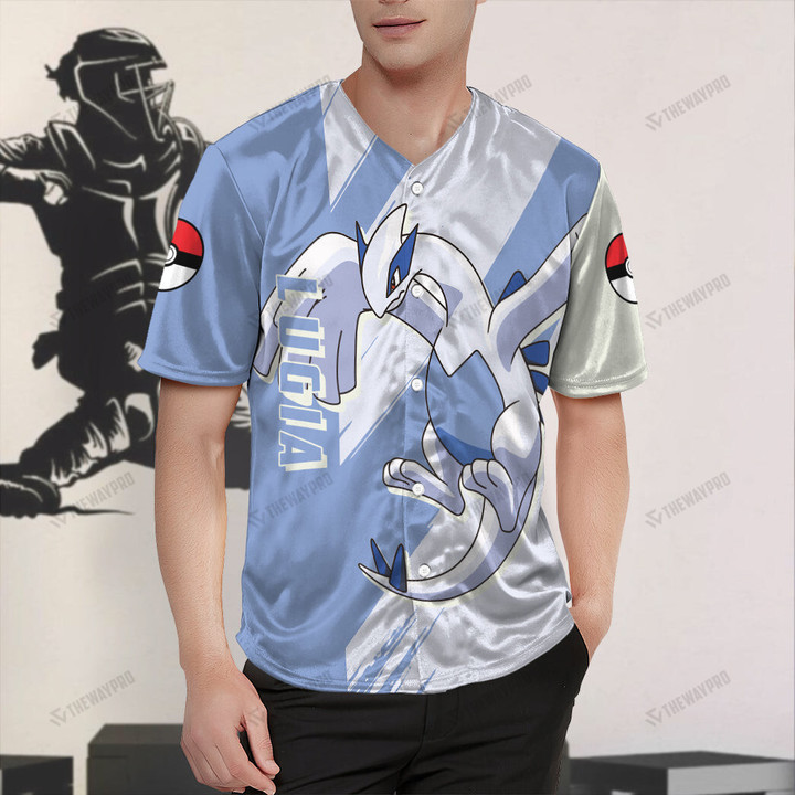 Anime Pkm Lugia Custom Baseball Jersey / Xs Bo2303225