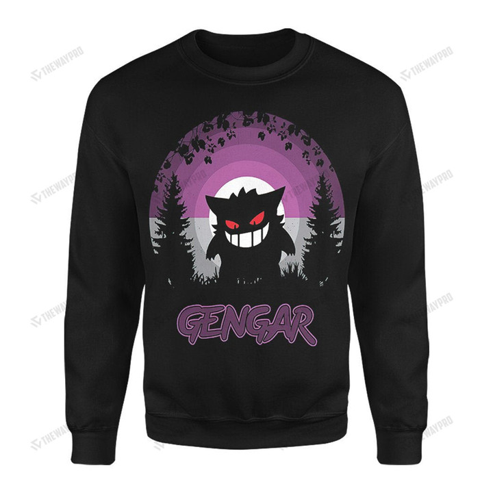 Anime Pkm Gengar Custom Sweatshirt Apparel / S