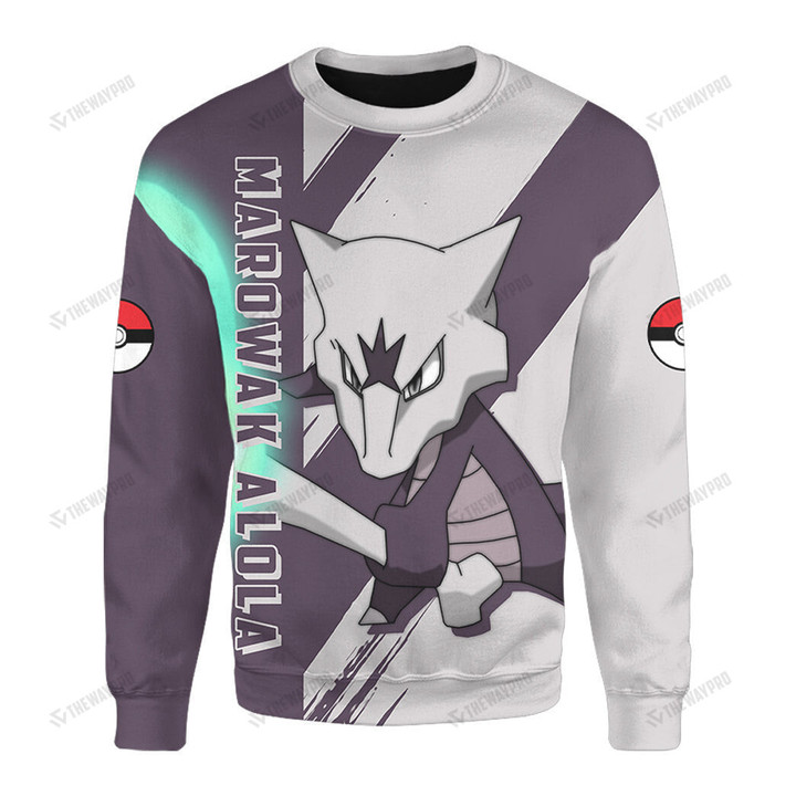 Anime Pkm Marowak Alola Custom Sweatshirt Apparel / S