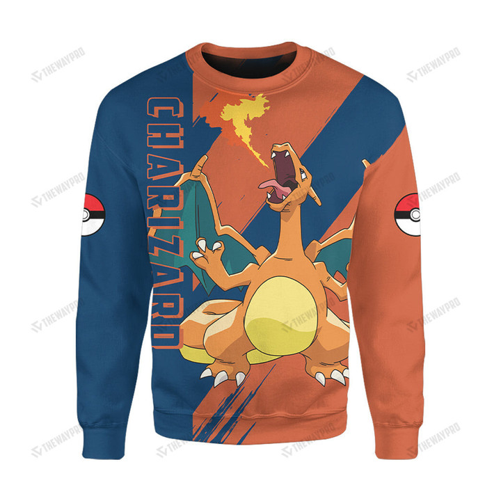 Anime Pkm Charizard Custom Sweatshirt / S Bo08112130