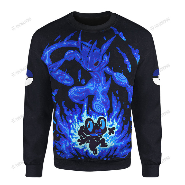 Anime Pkm Evolve Froakie Within Greninja Custom Sweatshirt Apparel / S Bo14032250