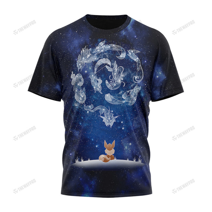 Anime Pkm Starry Evolutions Custom T-Shirt / S Bl0203222
