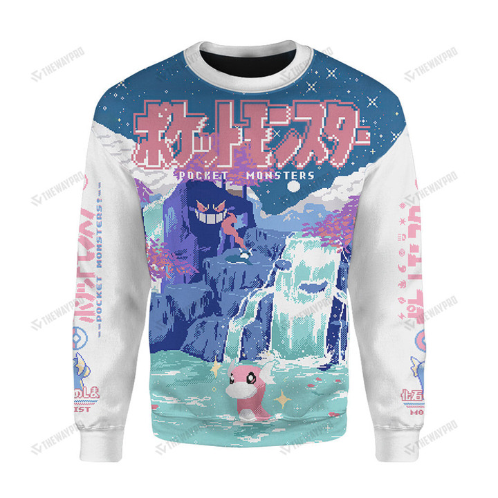 Anime Pkm Dratini Pixel Custom Sweatshirt Apparel / S Bt24032221