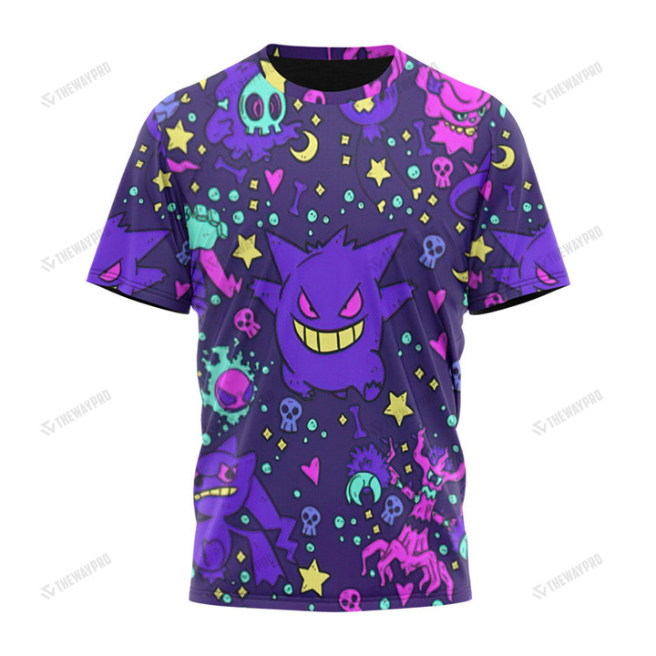 Anime Pkm Ghost Custom T-Shirt / S Bl1903223