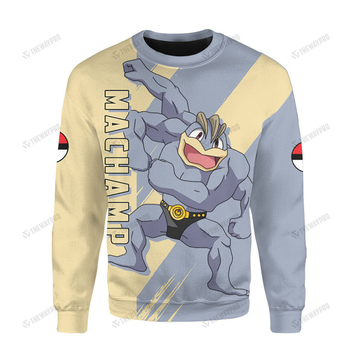 Anime Pkm Machamp Custom Sweatshirt Apparel / S