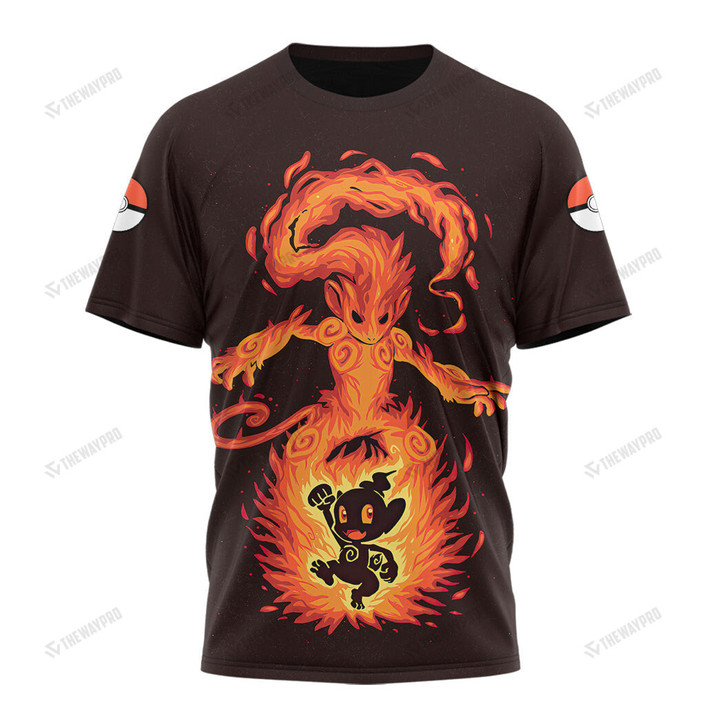 Anime Pkm Evolve Chimchar Within Infernape Custom T-Shirt Apparel / S Bo14032252
