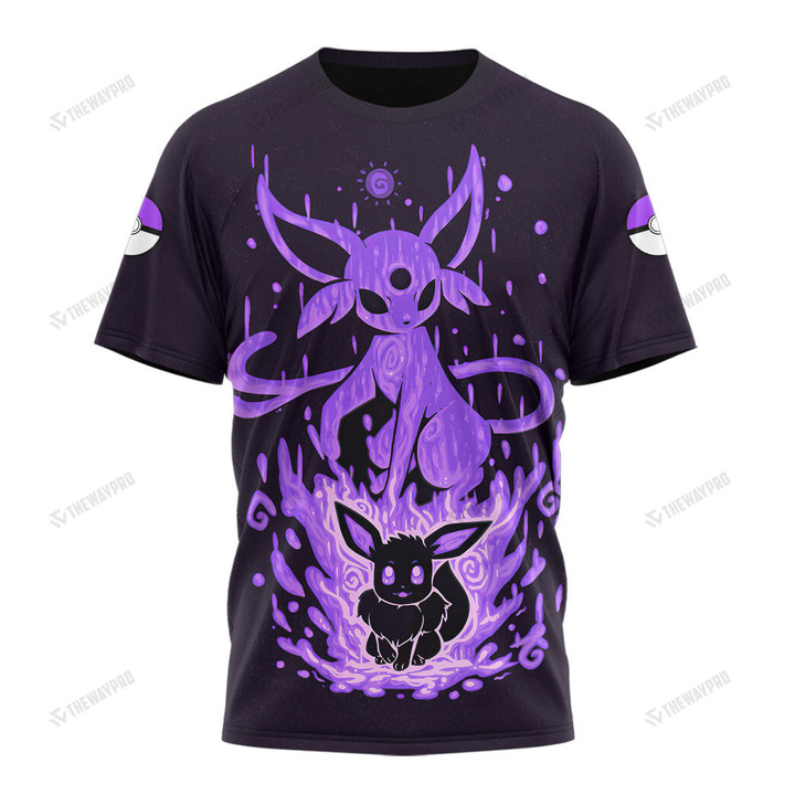 Anime Pkm Evolve Espeon Custom T-Shirt Apparel / S