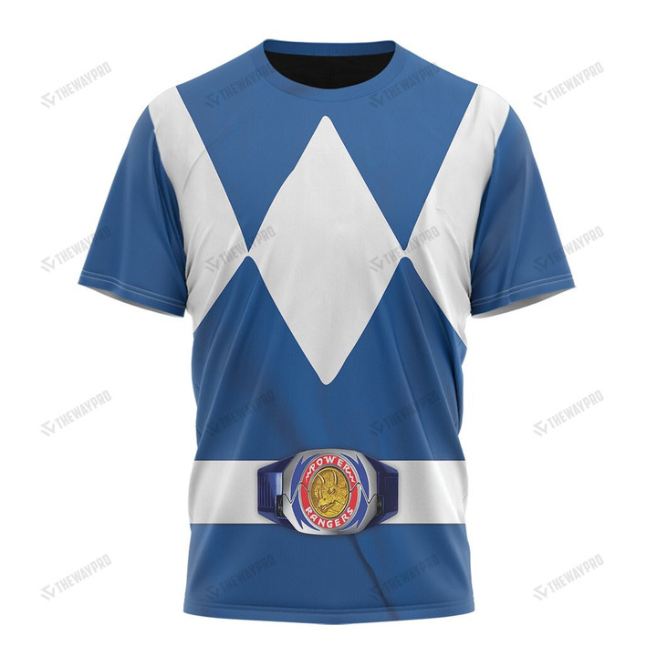Movie Mighty Morphin Blue Power Rangers Custom T-Shirt