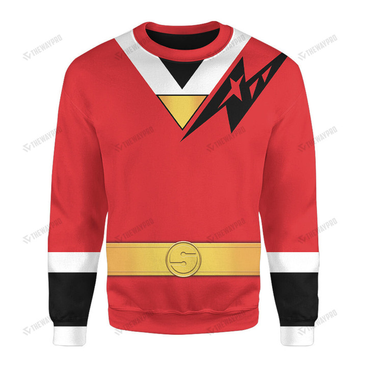 Mighty Morphin Alien Rangers Red Aquitar Ranger Custom Sweatshirt
