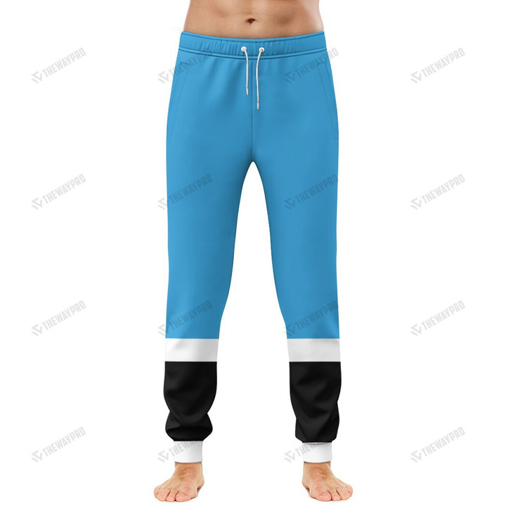 Mighty Morphin Alien Rangers Blue Aquitar Ranger Custom Sweatpants