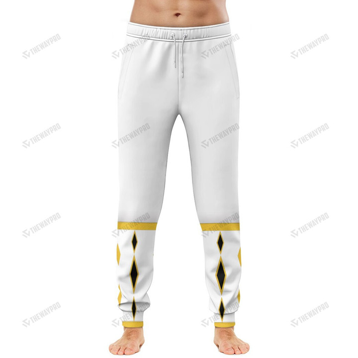 Mighty Morphin Power Ranger Ninja Rangers White Falcon Custom Sweatpants