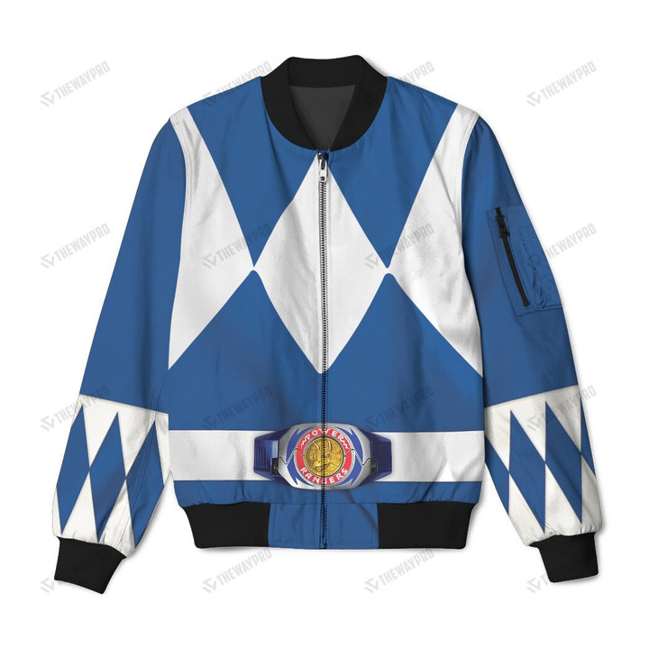 Mighty Morphin Power Rangers Blue Ranger Custom Bomber Jacket