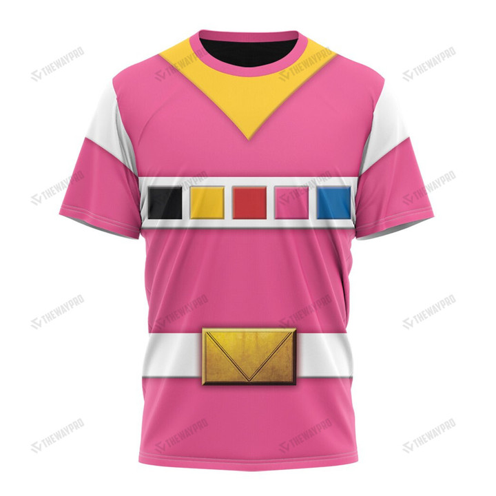 Pink Power Rangers In Space Custom T-Shirt