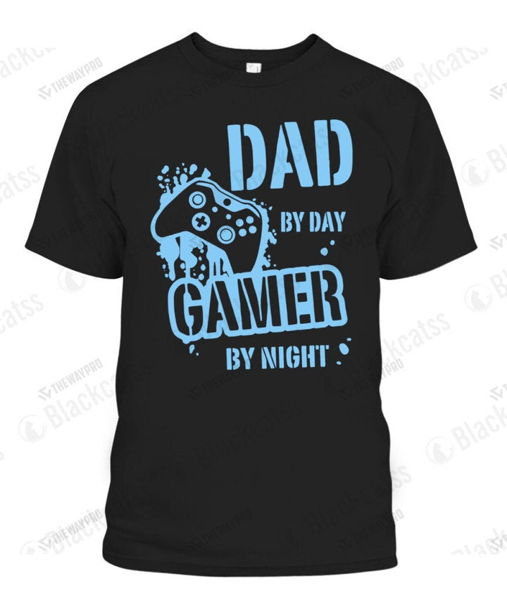 Dad By Day Gamer By Night Graphic Apparel