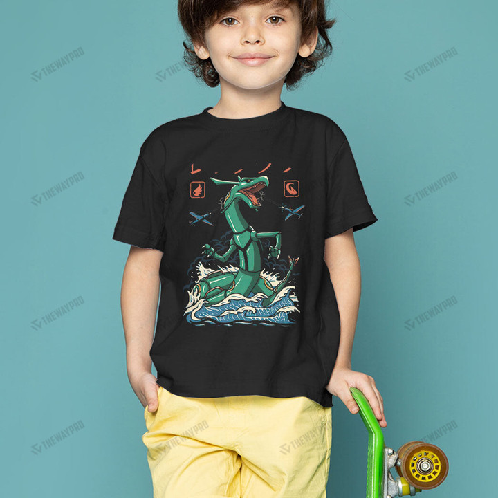 Rayquaza Dragon Flying Kaiju Kid Custom Graphic Apparel