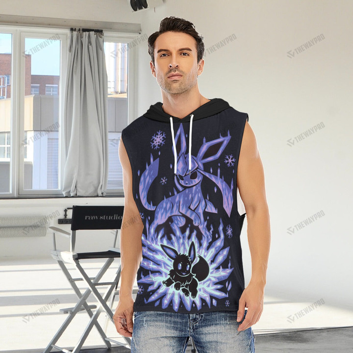 Evolve Glaceon Custom Men’s Hooded Tank Top