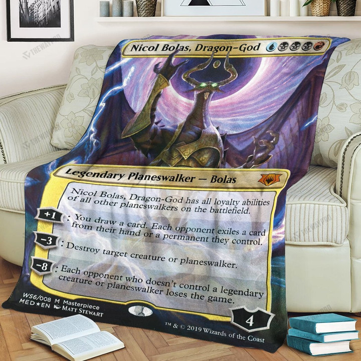 Game MTG Nicol Bolas, Dragon-God Custom Soft Blanket