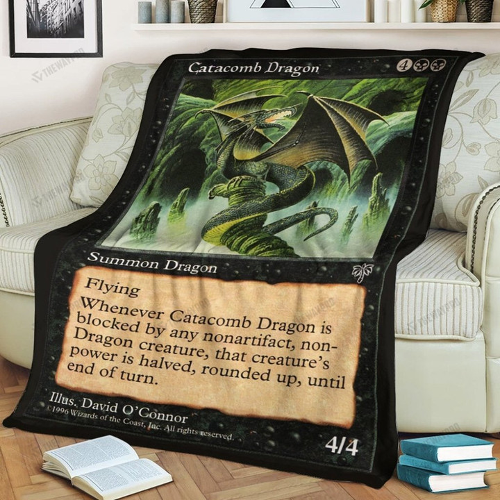 Game MTG Catacomb Dragon Custom Soft Blanket