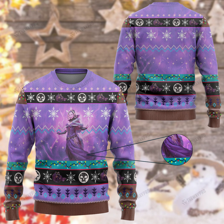 Game MTG Liliana, the Last Hope Custom Imitation Knitted Sweatshirt