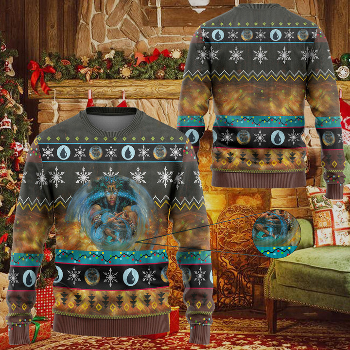 Game MTG Force Of Will Custom Imitation Knitted Sweatshirt