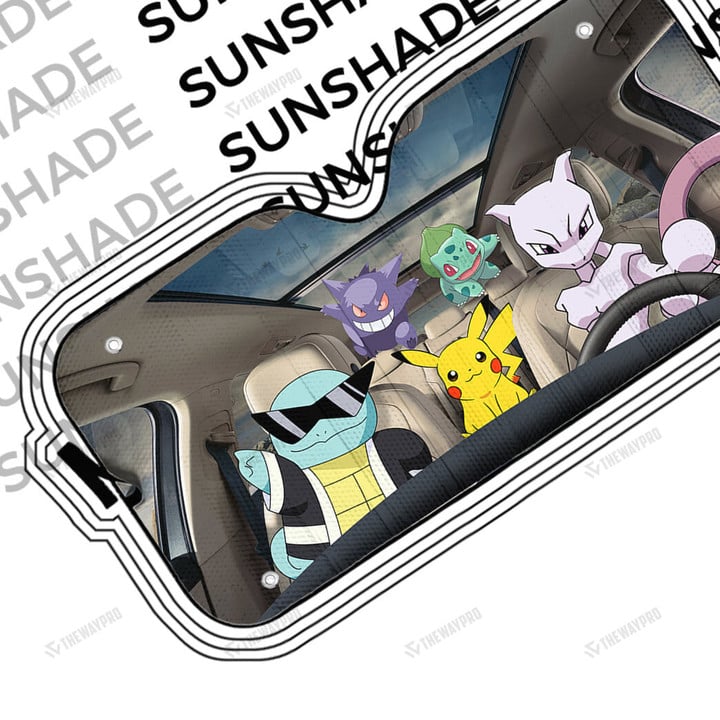 Anime Pkm Mewtwo Drives Custom Sunshade Bo1204225