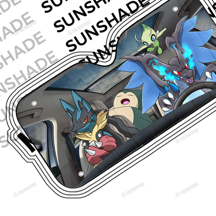 Anime Pkm Mega Charizard Drives Custom Sunshade Bo1204226