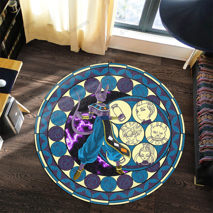Anime Dragon Ball Beerus Custom Round Carpet