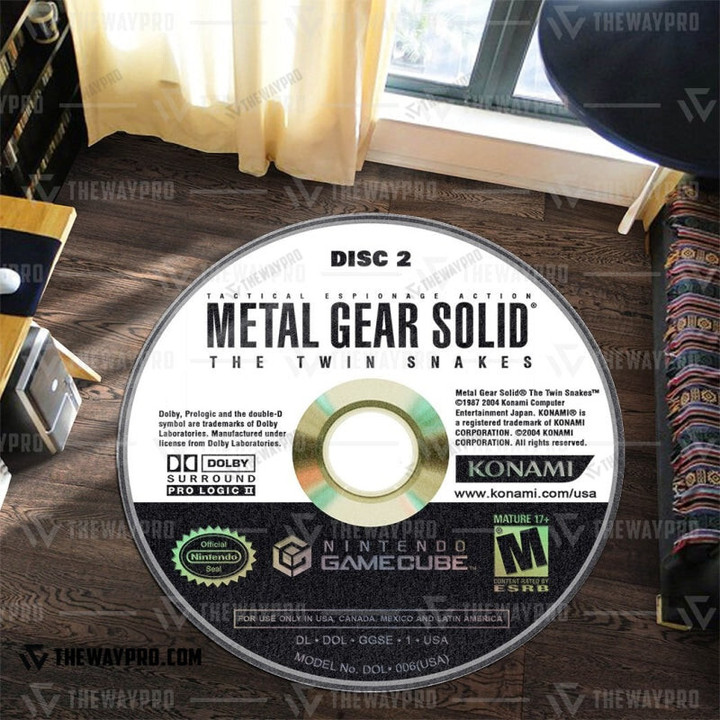 Game Metal Gear Solid 1 Custom Round Carpet S/ 23.5X23.5 Bo0209213