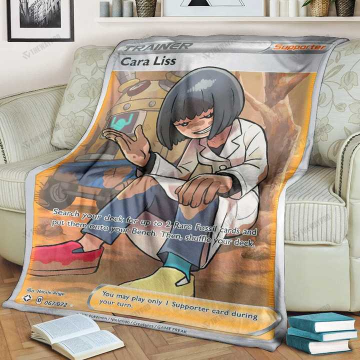Anime Pkm Cara Liss Shining Fates Trainer Custom Soft Blanket / S/(43X55)