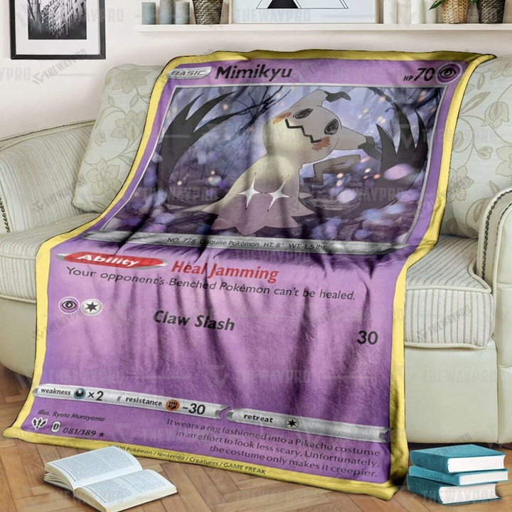 Anime Pkm Mimikyu Darkness Ablaze Custom Soft Blanket