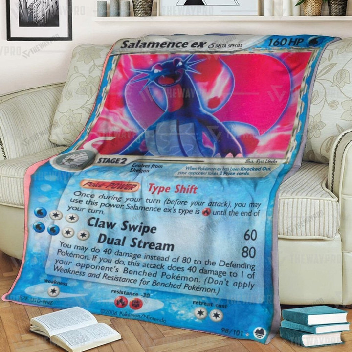 Anime Pkm Salamence Ex Custom Soft Blanket / S/(43X55)
