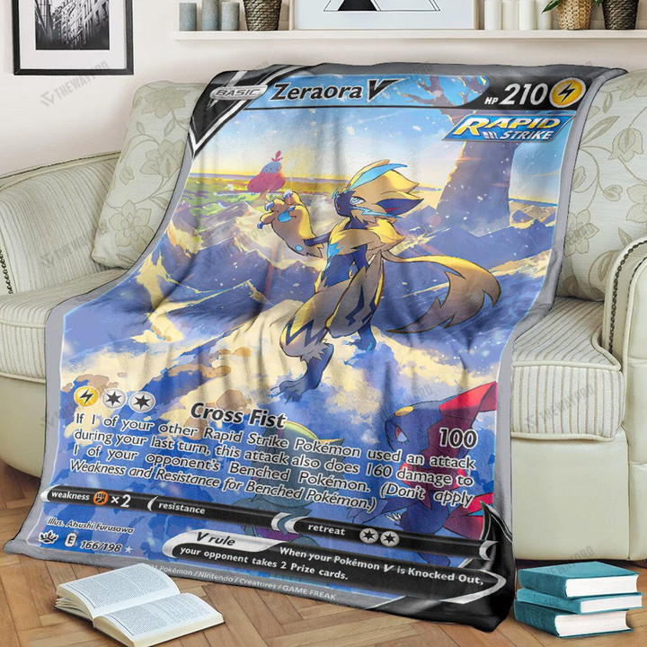 Anime Pkm Zeraora V Chilling Reign Custom Soft Blanket / S/(43X55)