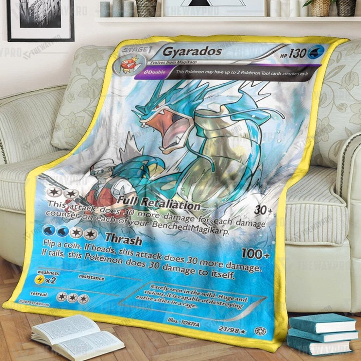 Anime Pkm Gyarados Ancient Origins Custom Soft Blanket / S/(43X55)