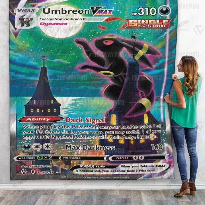 Umbreon Vmax Evolving Skies Custom Quilt / 35.4 X 39.4