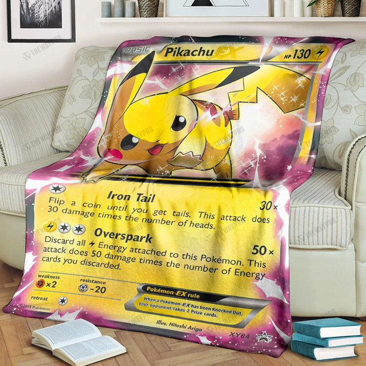 Anime Pkm Pikachu-Ex Xy Promos Custom Soft Blanket / S/(43X55)