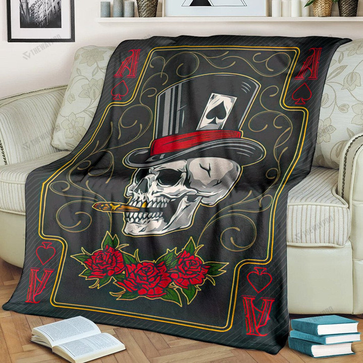 Playing Cards The A Custom Soft Blanket / S/(43X55)