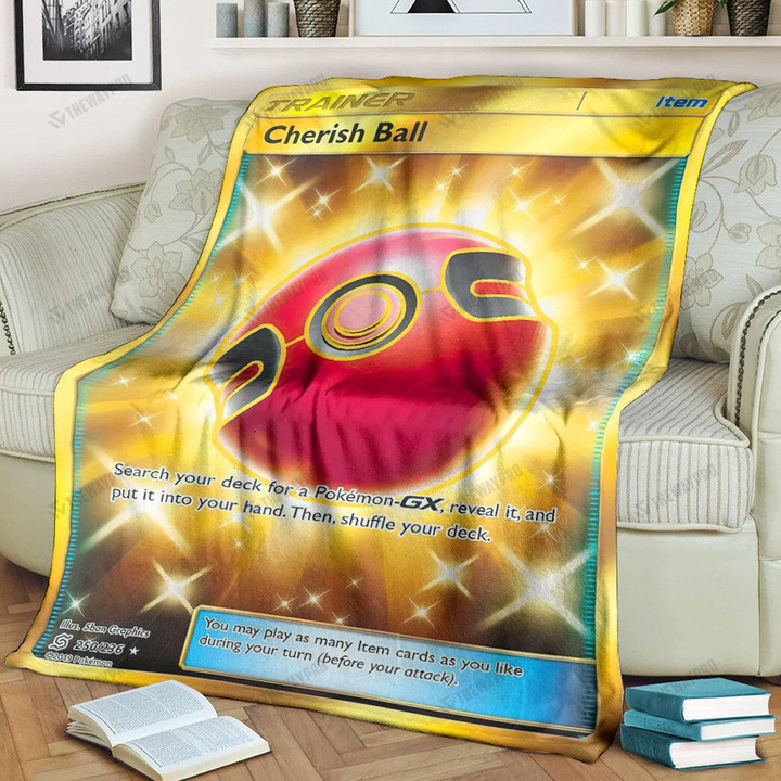 Anime Pkm Cherish Ball Trainer Custom Soft Blanket / S/(43X55)