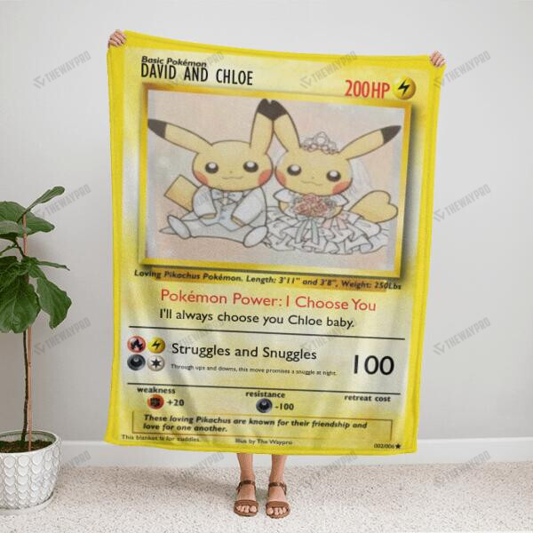 Anime Pkm Pikachu In Love Custom Soft Blanket - Design Can Be Customized / White S/(43X55)
