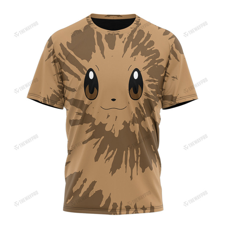 Tie Dye Eevee Face Custom T-Shirt Apparel