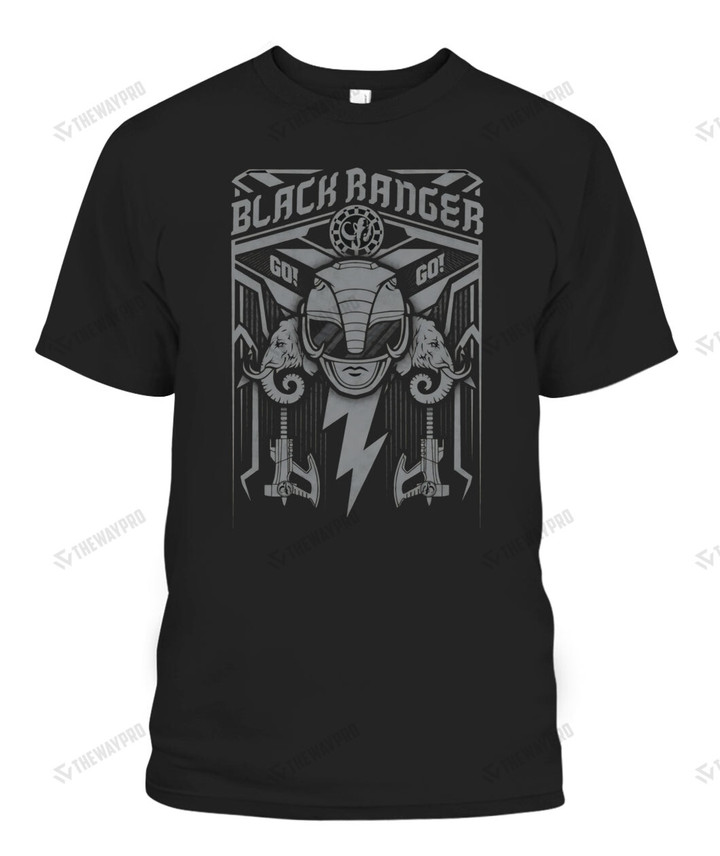 MMPR Black Ranger Custom Graphic Apparel