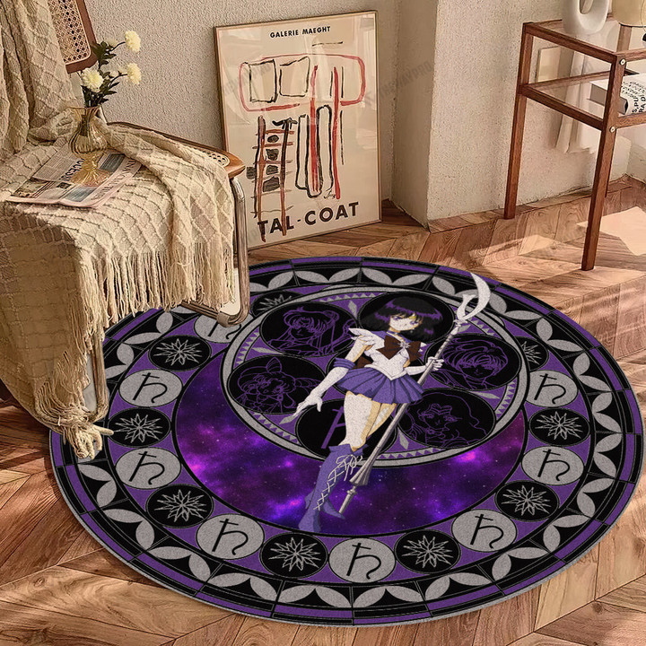 Anime Sailor Saturn Custom Round Carpet