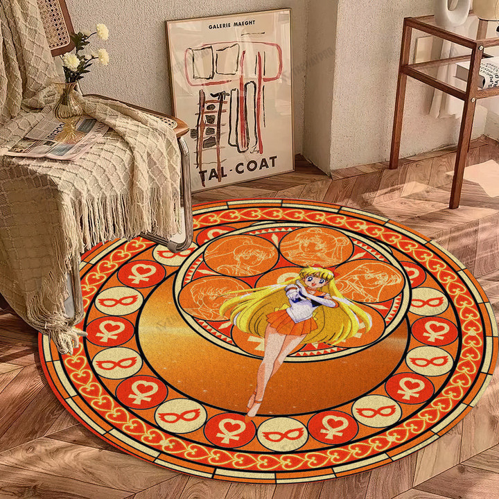Anime Sailor Venus Custom Round Carpet